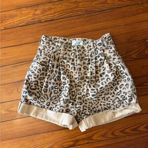 We The Free High Waist Leopard Print Shorts